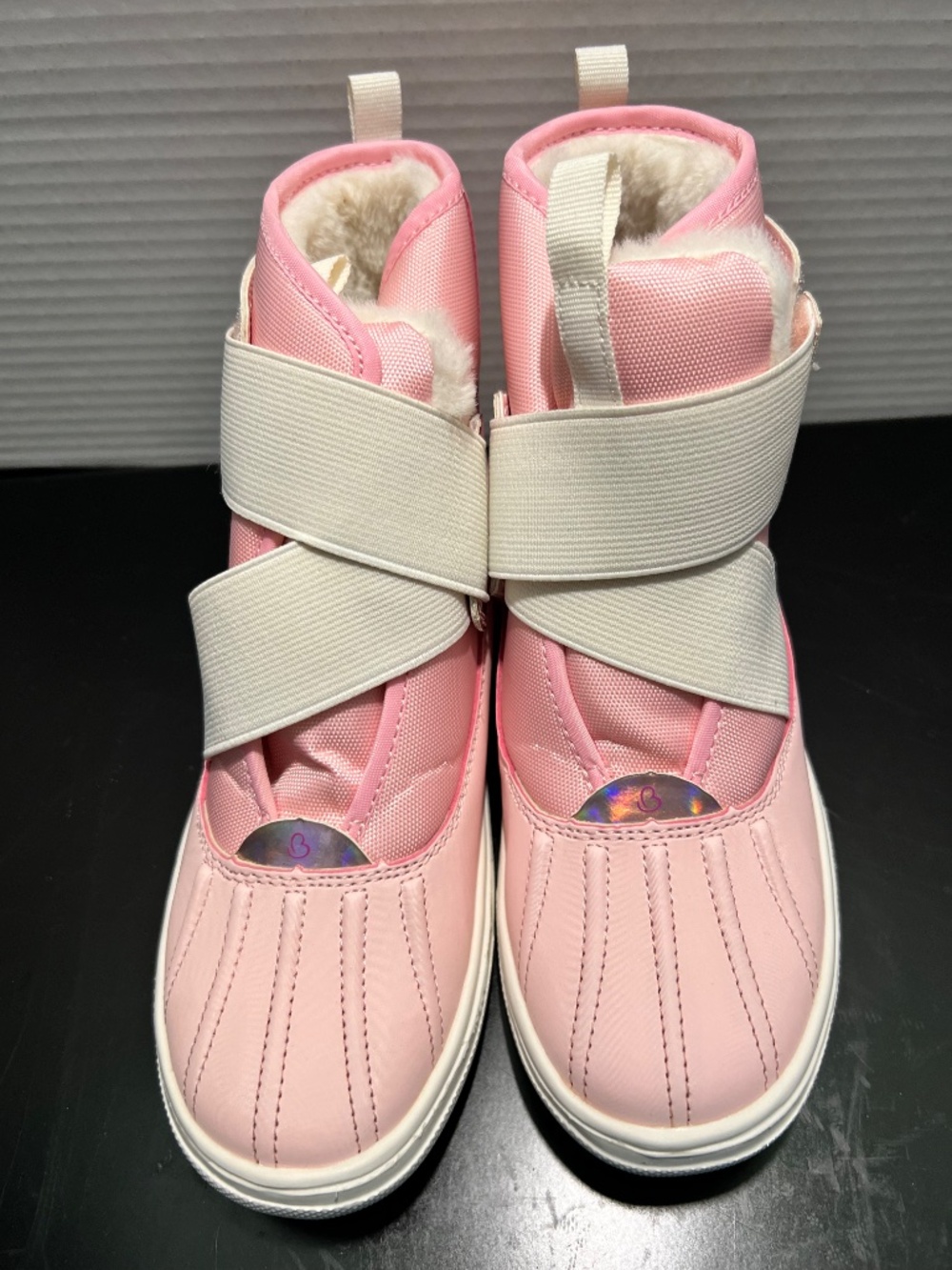 Baretraps Kinley Girls Boot | Pink | Memory Foam | Holographic | Child Size 1 |